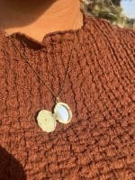 Sedefli Açılabilir Kelebek Kolye - Görsel 2