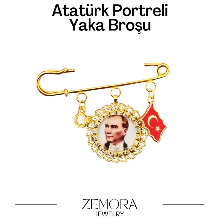 Altın Atatürk Hatıra Çengeli - Görsel 3