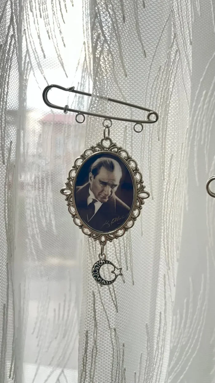 Gümüş Atatürk Hatıra Çengeli - Görsel 3